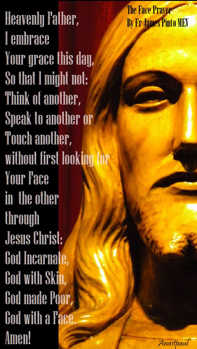 the face prayer - new