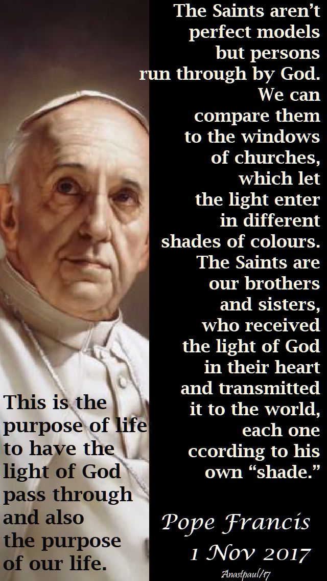 the saints = pope francis