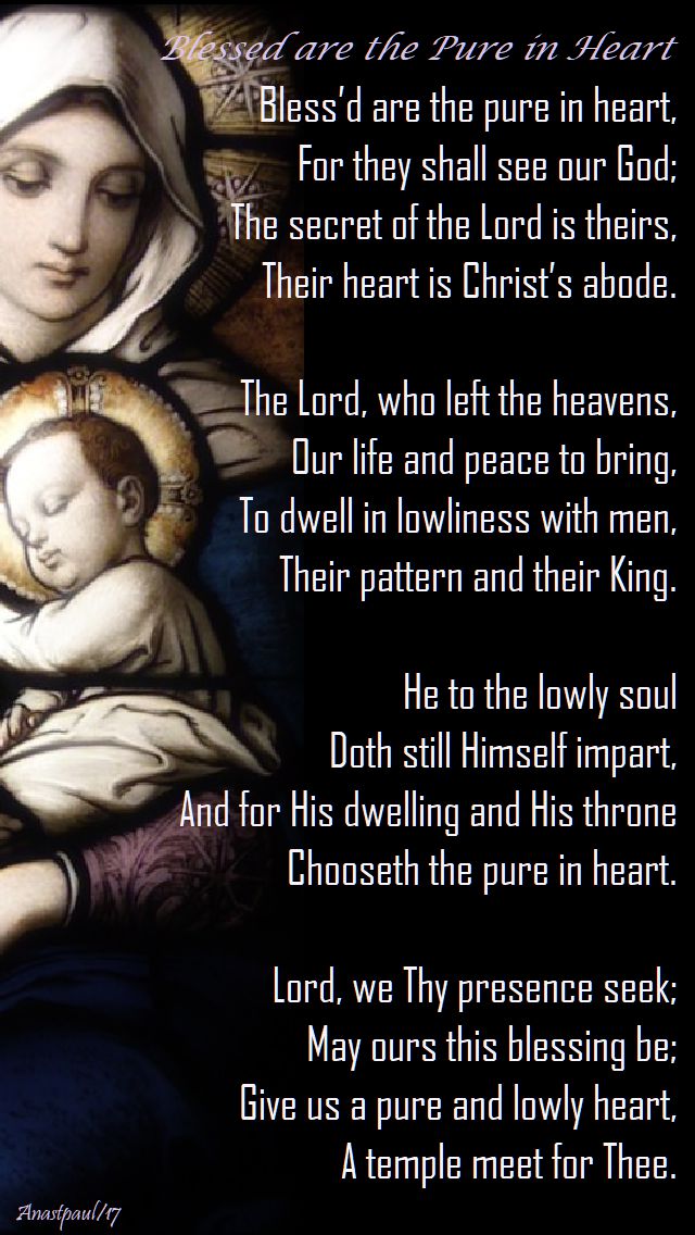 blessed are the pure in heart - 20 dec 2017