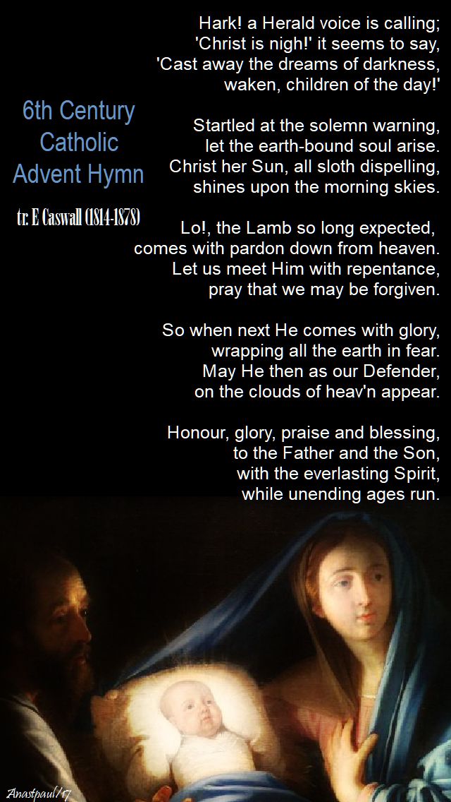 hark a herald voice is calling - 6th cent hymn - 18 dec 2017