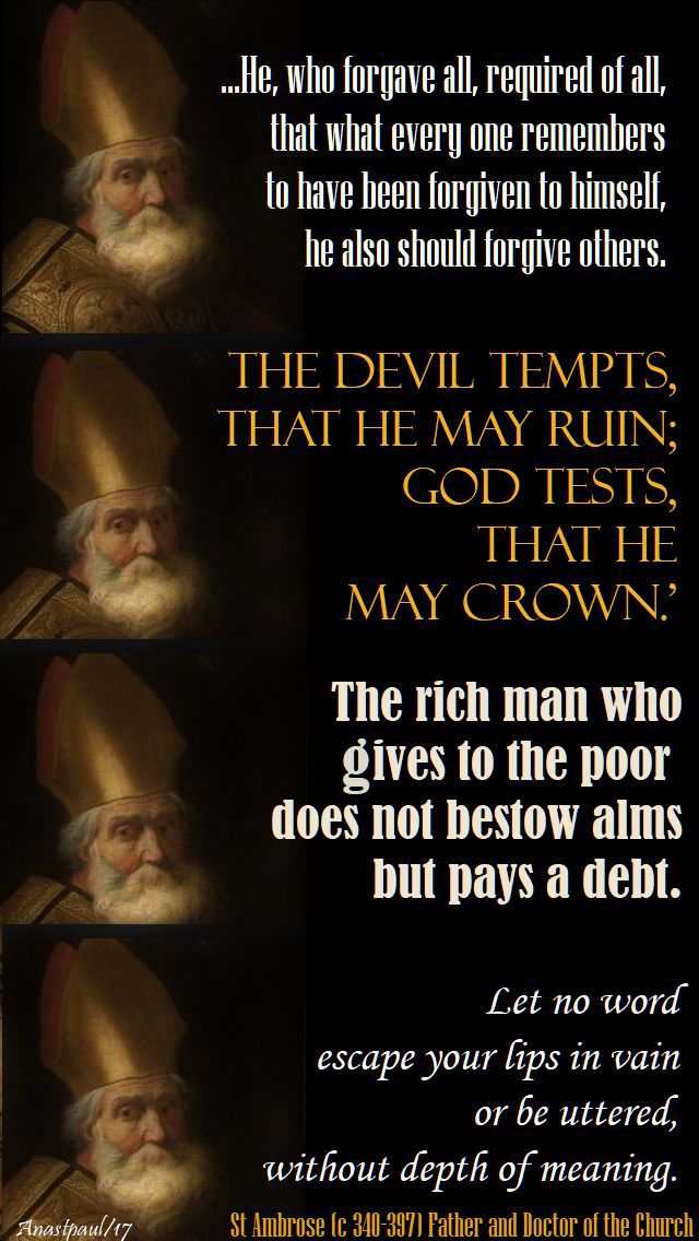 he, who forgave all - st ambrose - 7 dec 2017