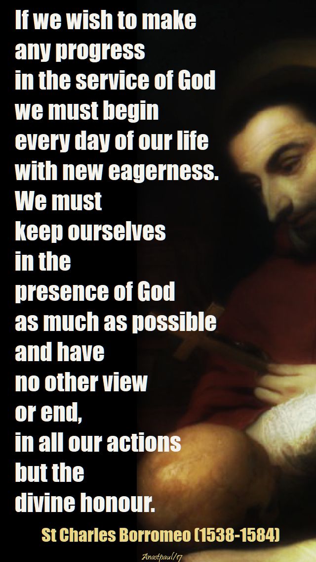if we wish to make - st charles borromeo - 16 dec 2017