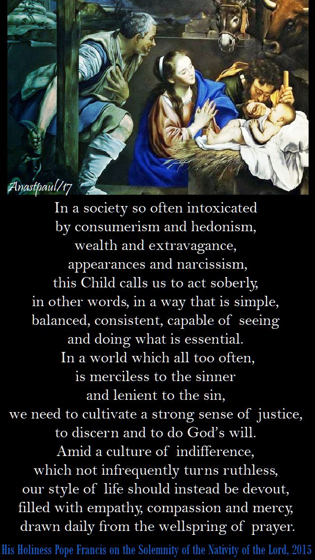 in a society - pope holiness - 25 dec 2017