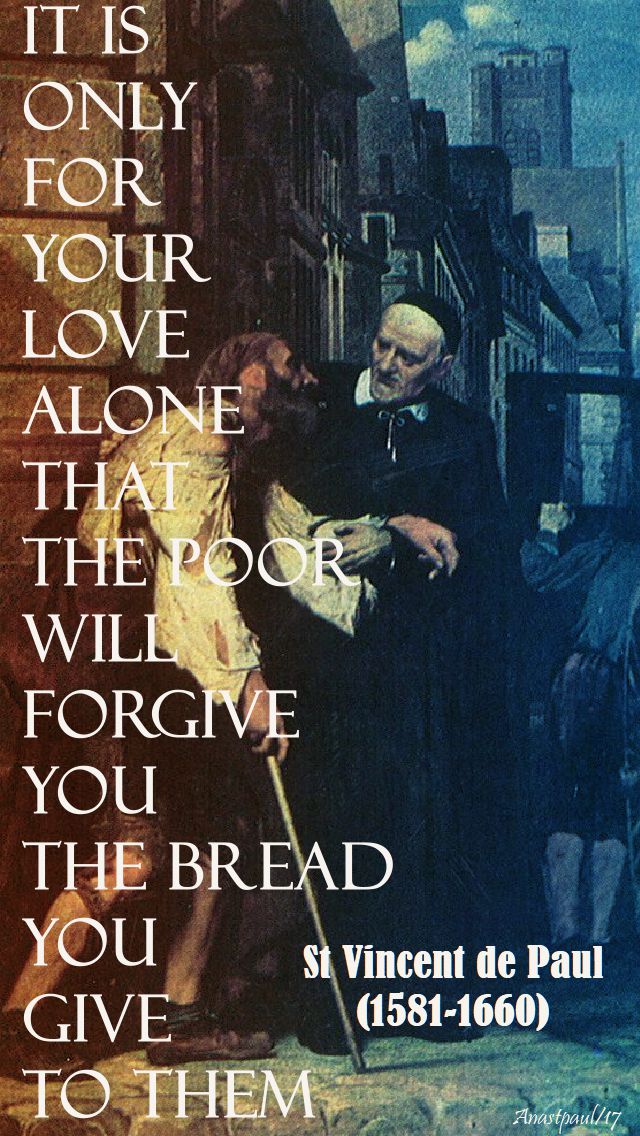 it is only for your love - st vincent de paul - 5 dec 2017