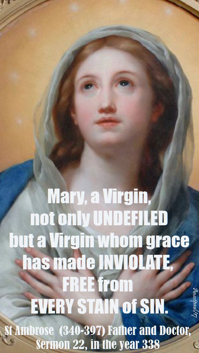 mary a virgin - st ambrose - 8 dec 2017