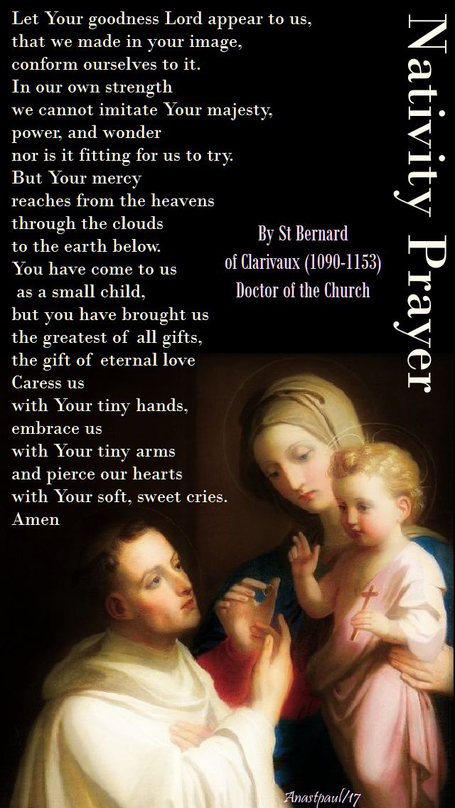 nativity prayer of st bernard - 24 dec 2017