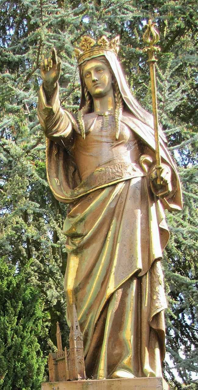 Santa Adelaide, estátua em Seltz, Alsacia
