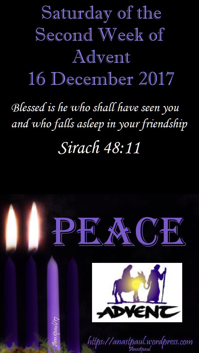 sat of the second week - 16 dec 2017