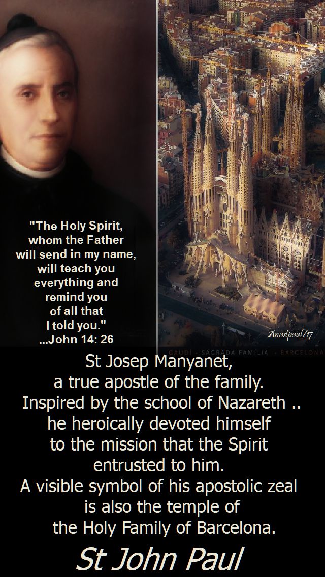 st john paul on st josep manyanet - 17 dec 2017