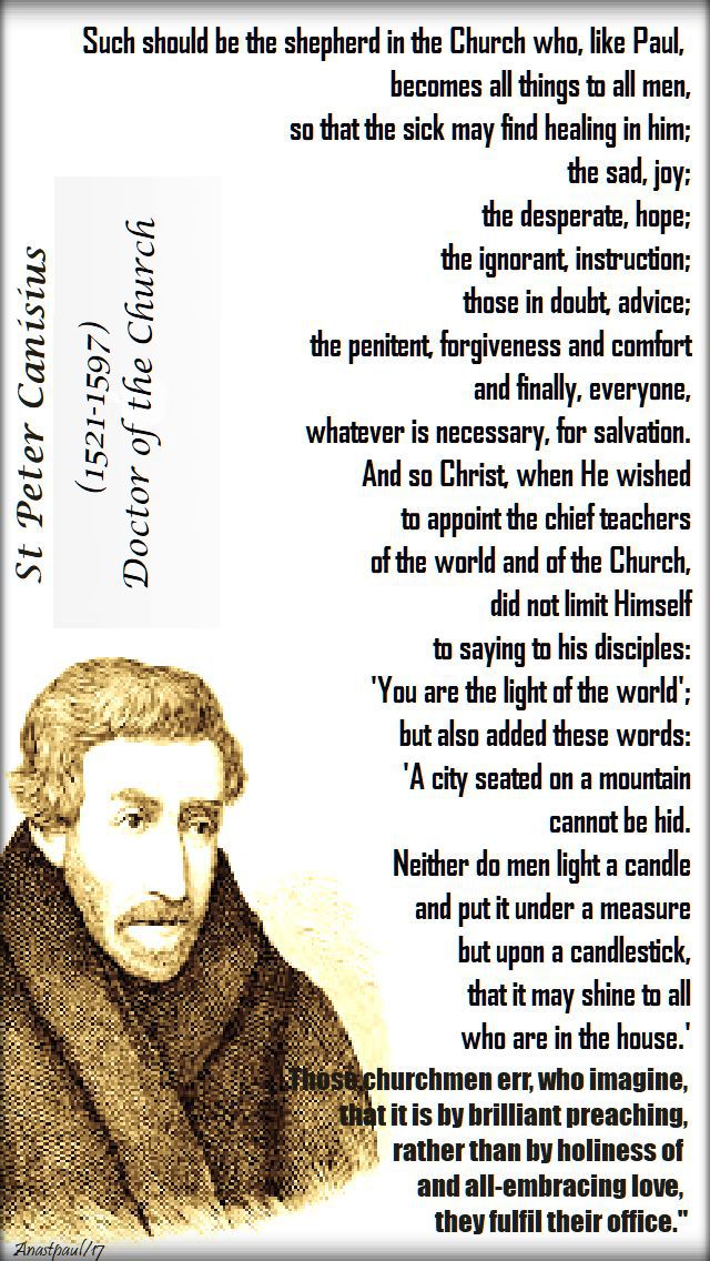 such should be - st peter canisius - 21 dec 2017