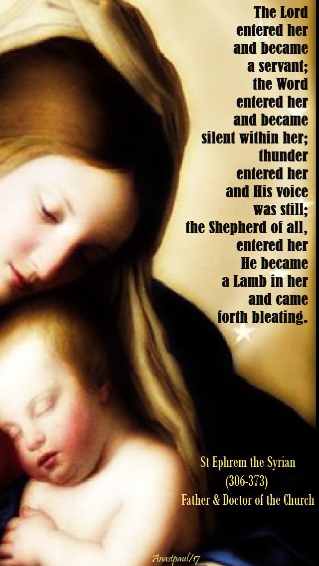 the lord entered her - st ephrem - 25 dec 2017