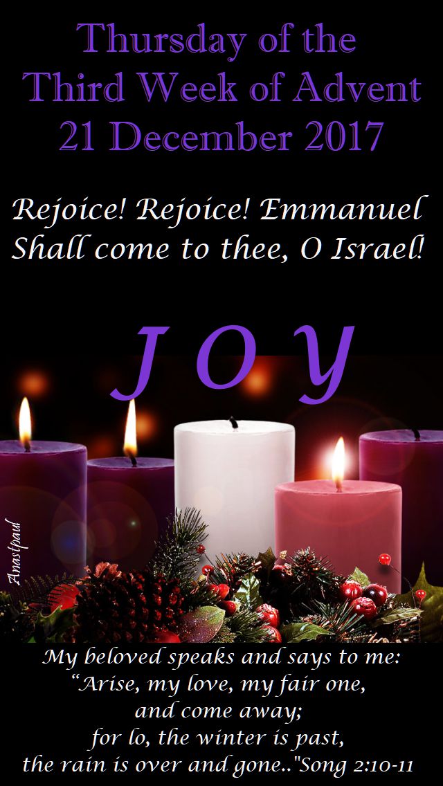 thursday of the third week of advent - 21 dec 2017