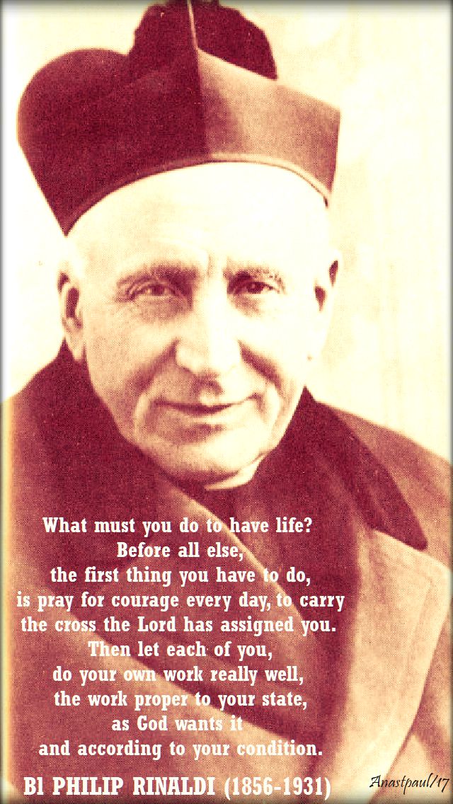 what must you do to have life - bl philip rinaldi - 5 dec 2017