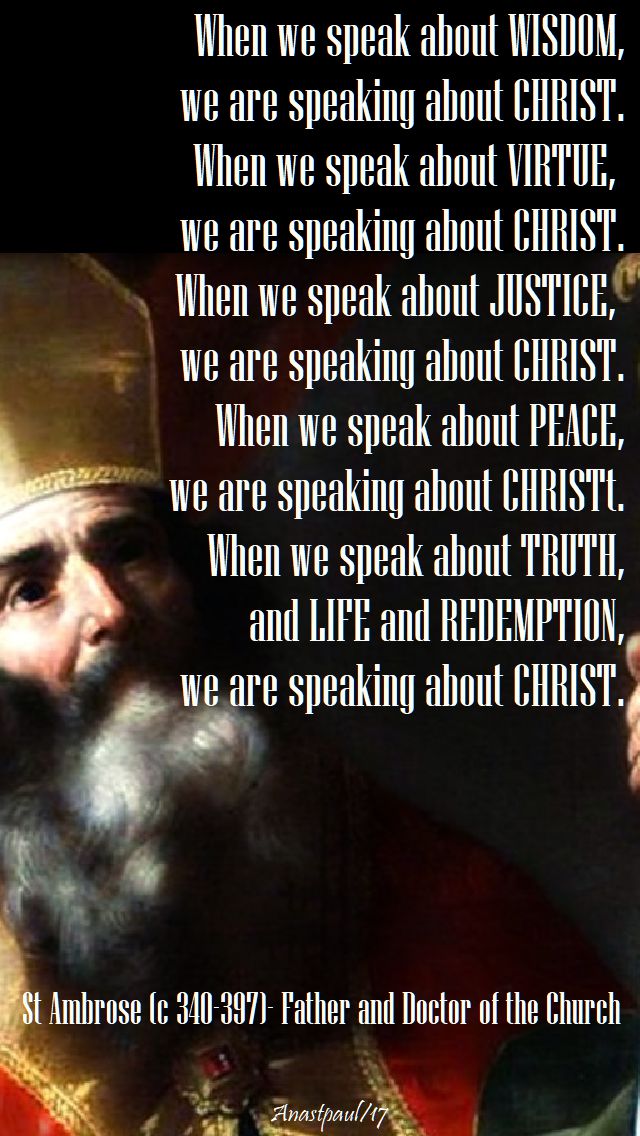 when we speak - st ambrose - 7 dec 2017