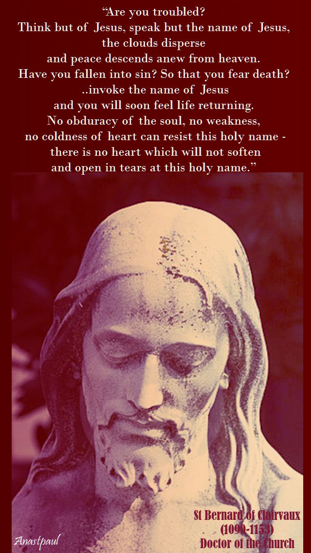 are-you-troubled-st-bernard- for the holy name - august 2017