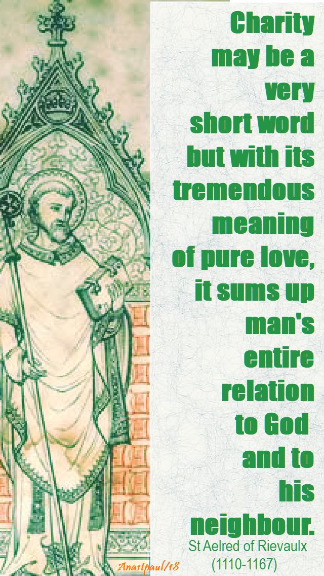 charity may be - st aelred - 12 jan 2018