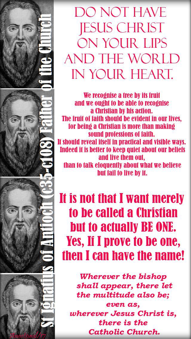 do not have - st ignatius of antioch - 17 oct 2017