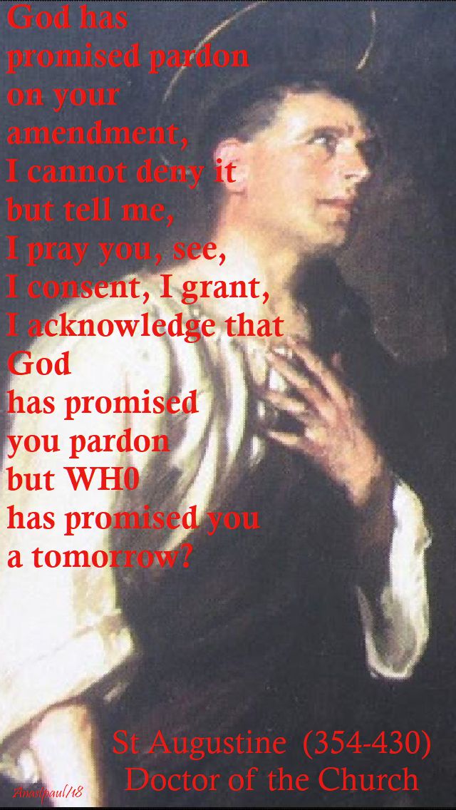 god has promised pardon - st augustine - 29 jan 2018