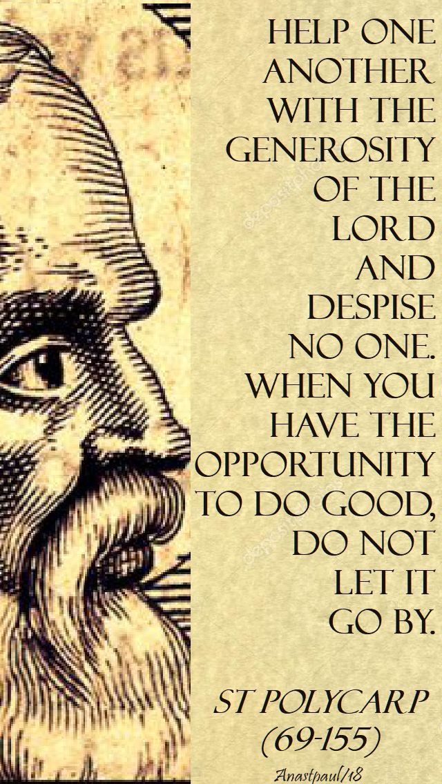 help one another - st polycarp - 16 jan 2018