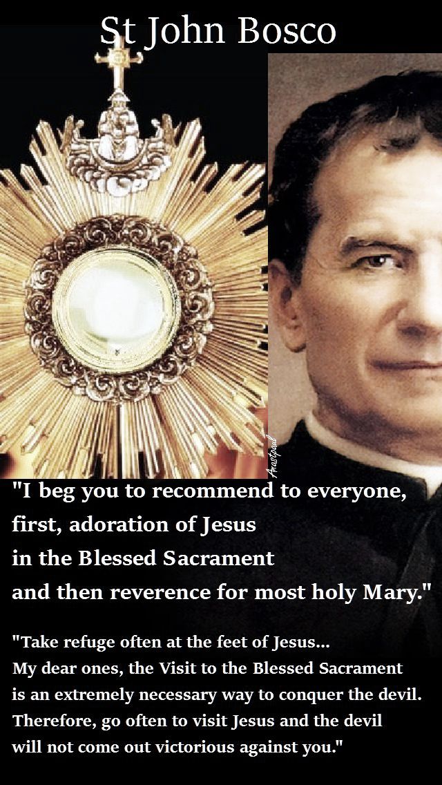 i beg you to recommend to everyone - st john bosco - 31 jan 2018