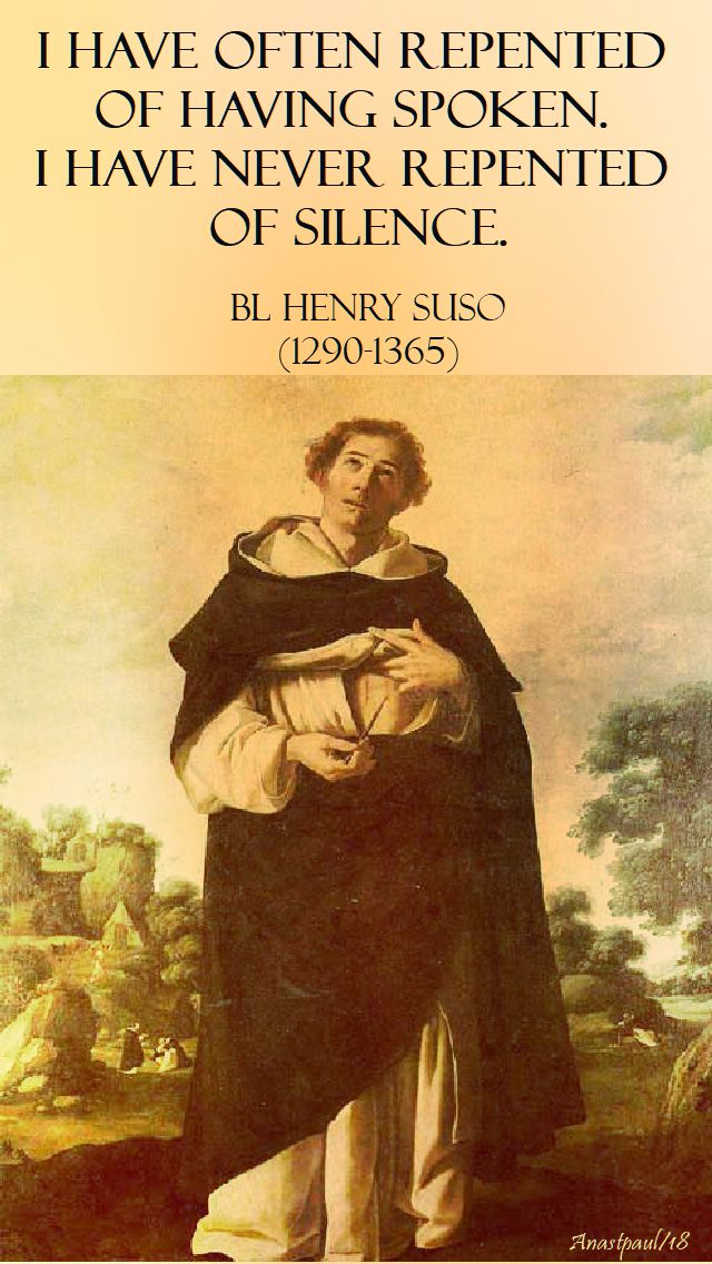 i have often repented - bl henry suso - 25 jan 2018