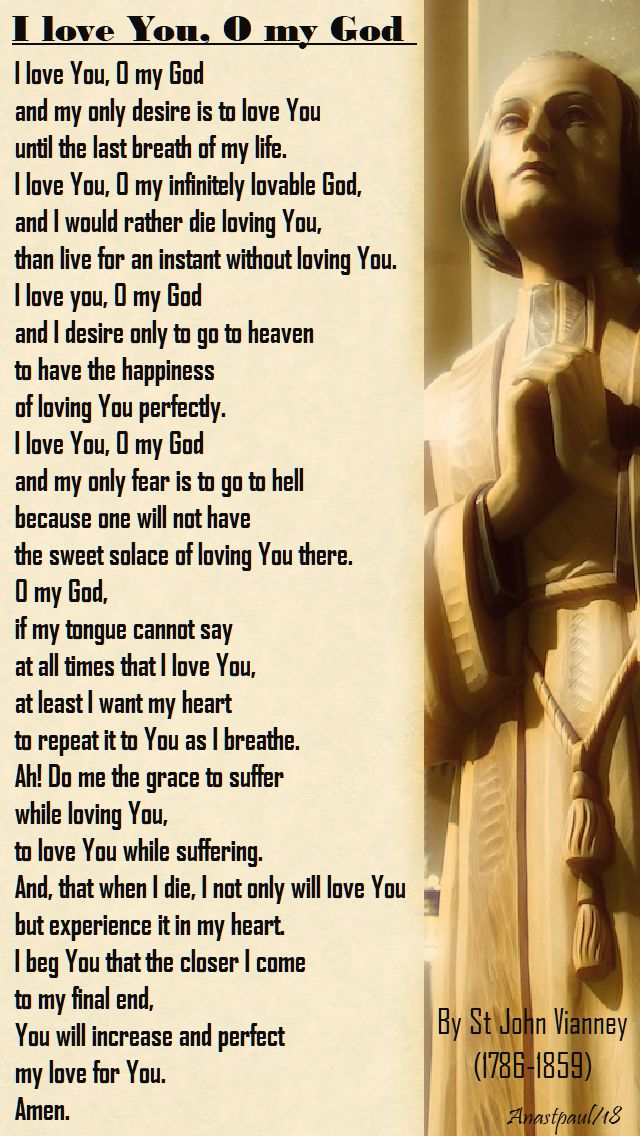 i love you o my god - st john vianney - 20 jan 2018
