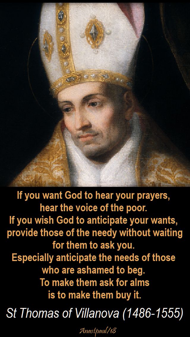 if you want god to hear your prayers - st homas of villanova - 16 jan 2018