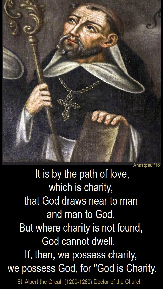 it is by the path of love - st albert the great - 16 jan 2018