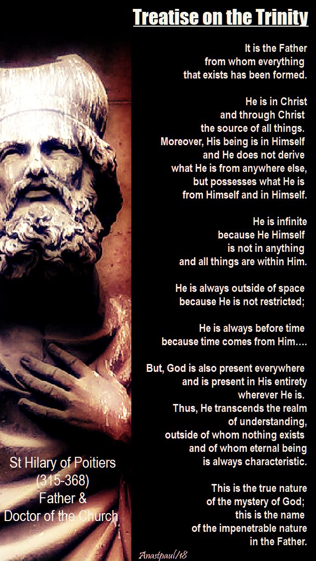 it is the father from whom everything - st hilary - 13 jan 2018