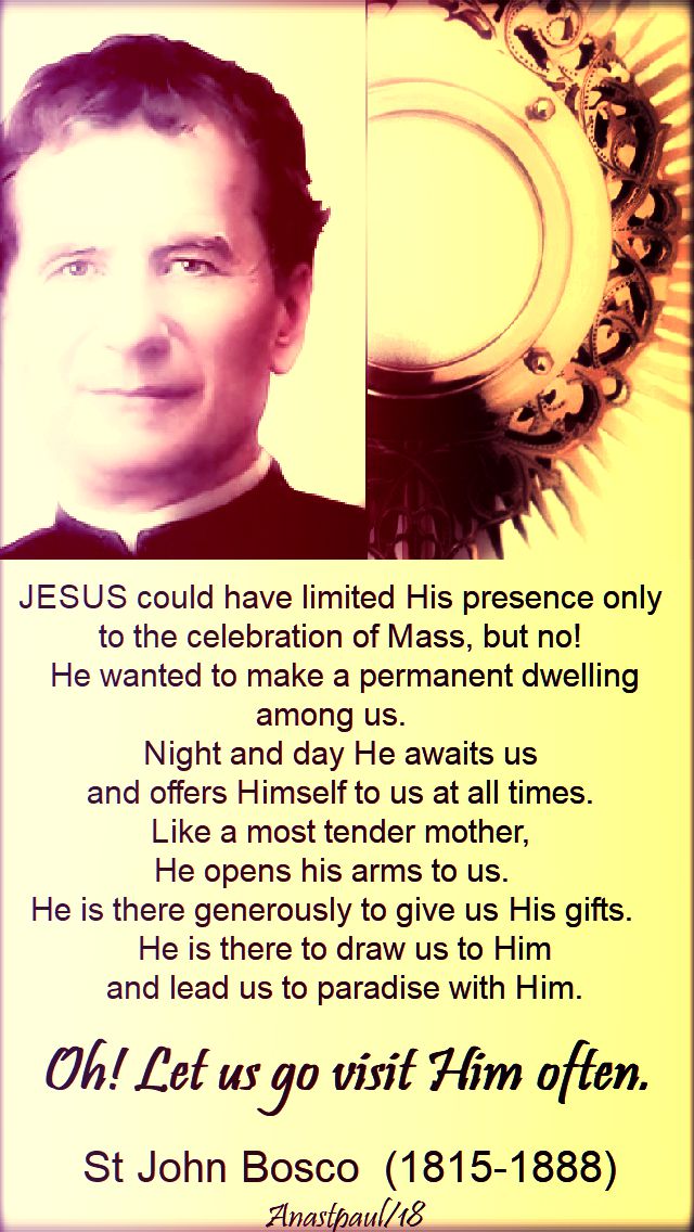 jesus could have limited - st john bosco - 31 jan 2018