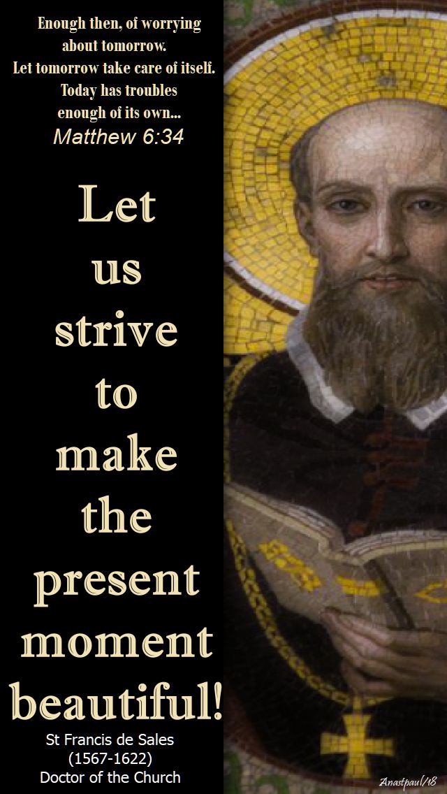 let us strive - st frances de sales - 11 jan 2018