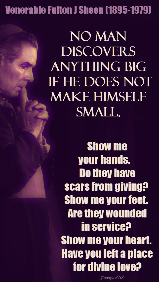 no man discovers - ven fulton sheen - 16 jan 2018