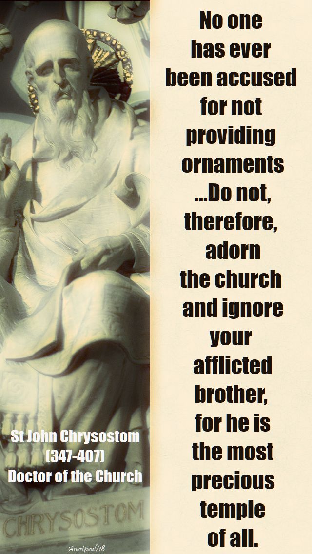no one has ever - st john chrysostom - 16 jan 2018