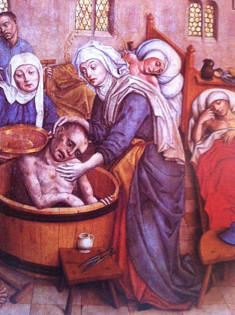 SAINT ELIZABETH OF HUNGARY - WASHING A POOR SICK MAN