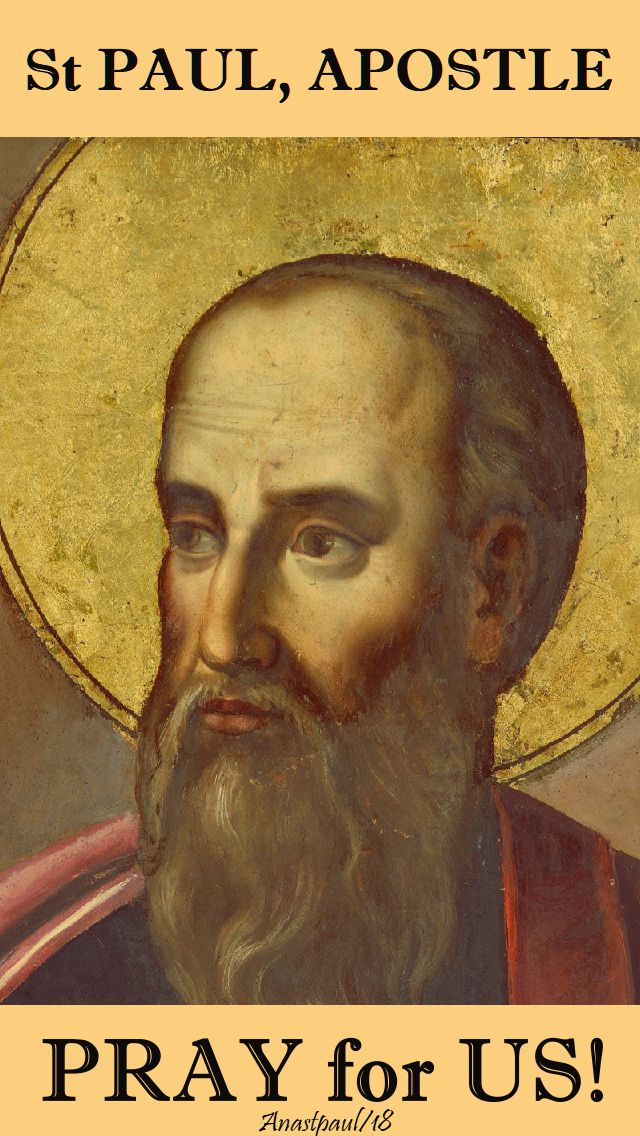 st paul apostle, pray for us - 25 jan 2018