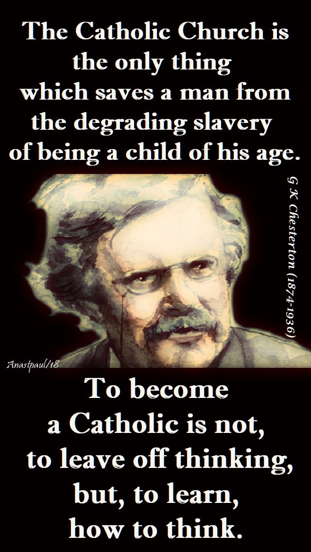 the catholic church - g k chesterton - 9 jan 2018