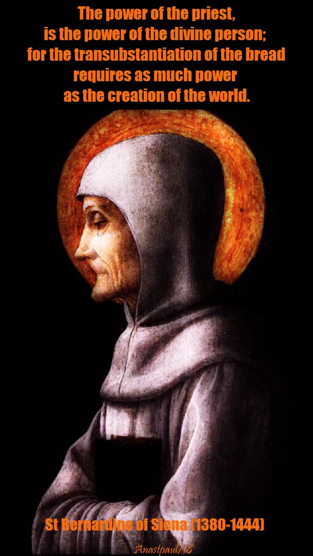 the power of the priest - st bernardine - 19 jan 2018
