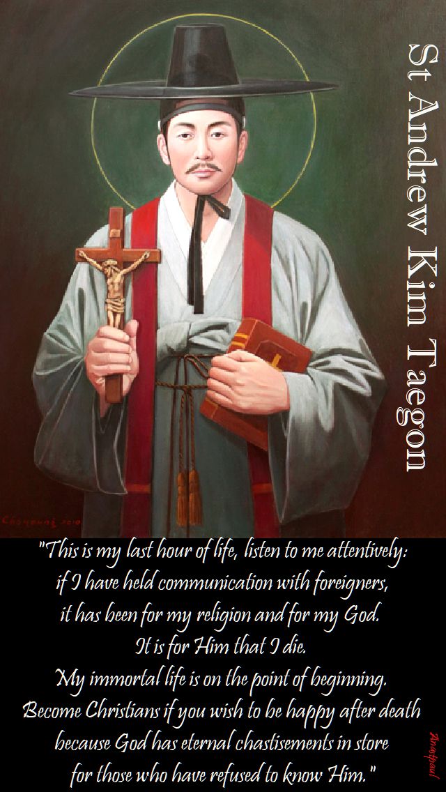 this is my last hour of life - st andrew kim taegon - 20 sept 2017