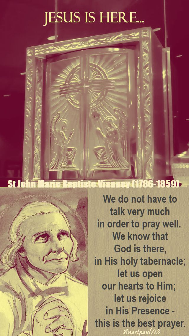 we do not have to talk - st john vianney - 12 jan 2018