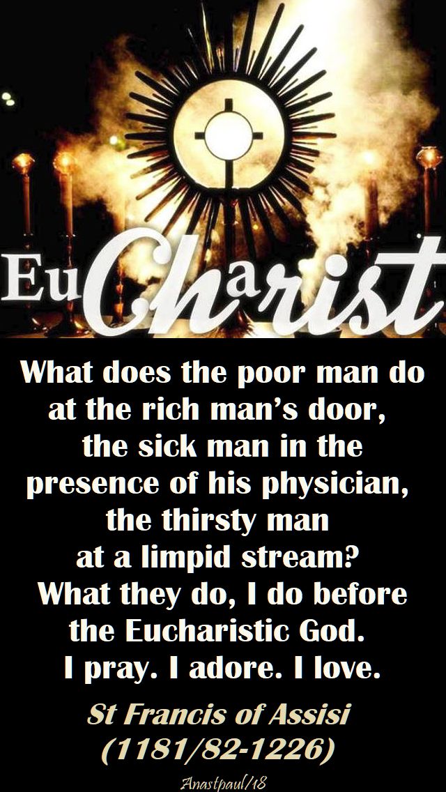 what does the poor man do - st francis - 18 jan 2018