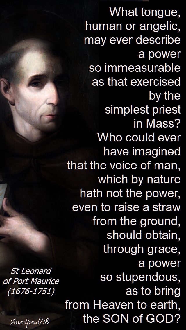 what tongue,human or angelic - st leord of port maurice - 19 jan 2018