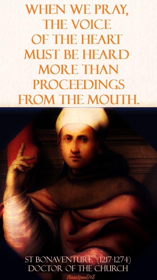 when we pray - st bonaventure - 12 jan 2018