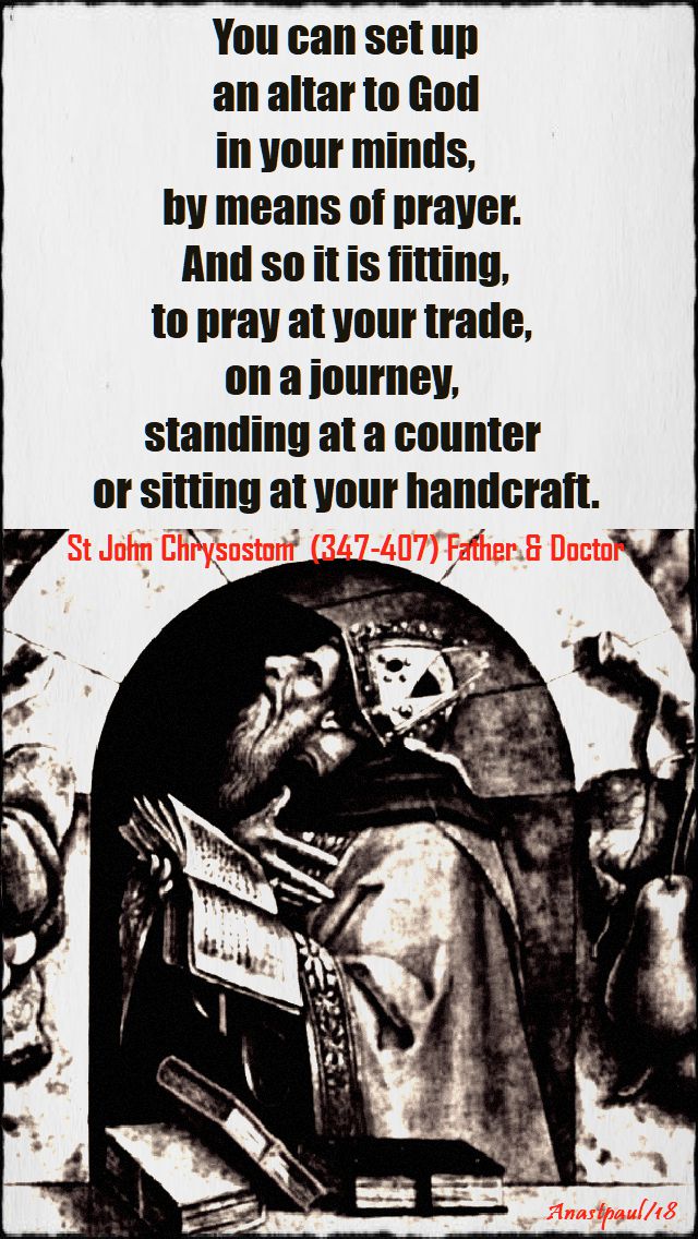 you can set up an altar - st jophn chrysostom - 30 jan 2018