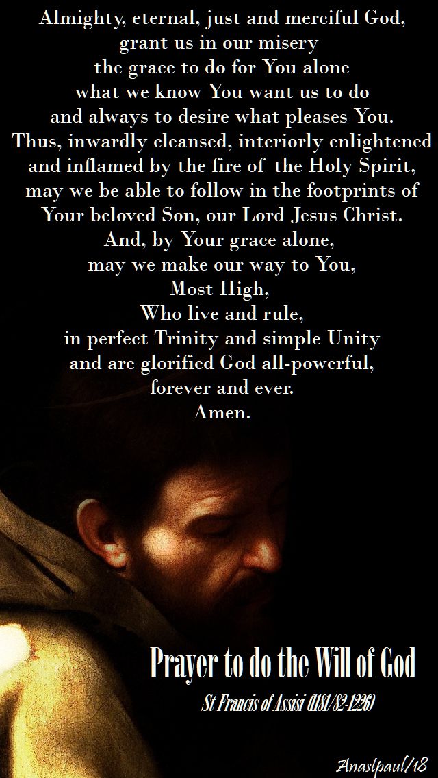 almighty eternal just and merciful god - st francis - 19 sept 2018