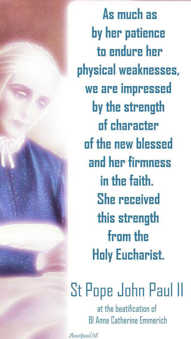 as much as by her - st john paul - 9 feb 2018