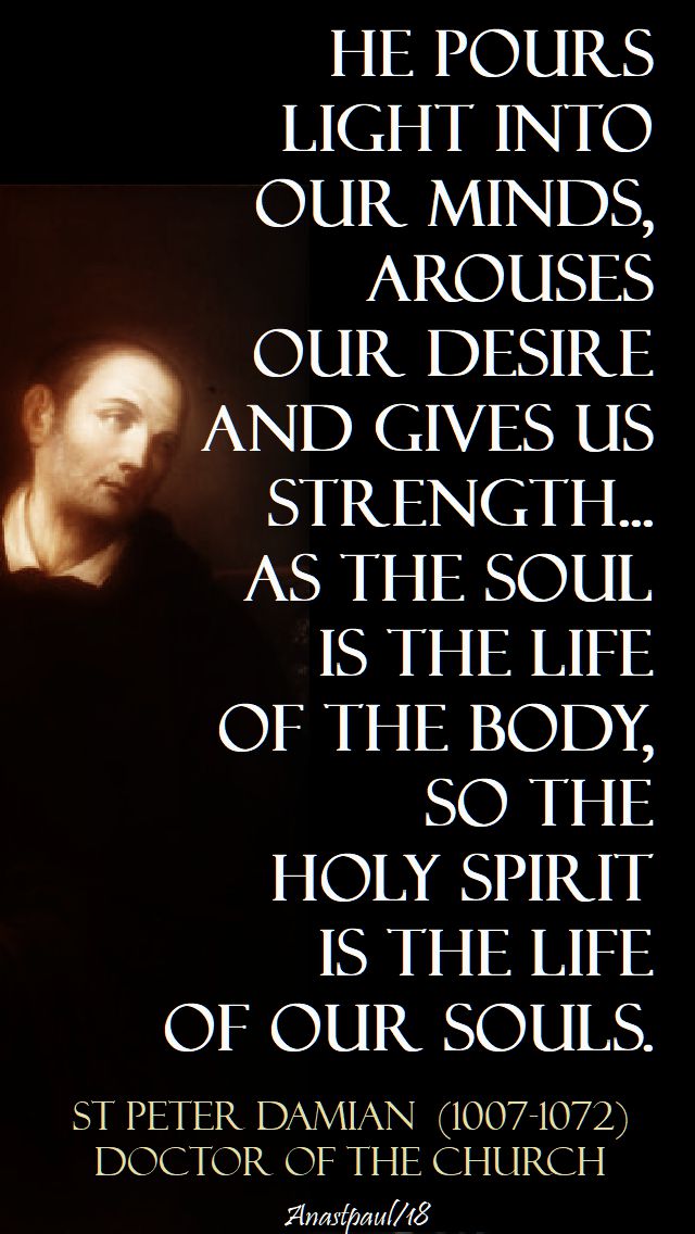 he pours light into our minds - st peter damian - 21 feb 2018