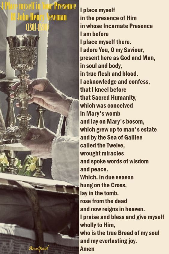 I place myself in your presence - bl john henry - 17 Sept 2017