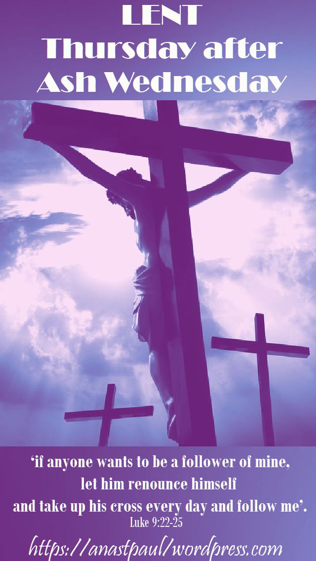 lent - thursday after ash wed - 15 feb 2018