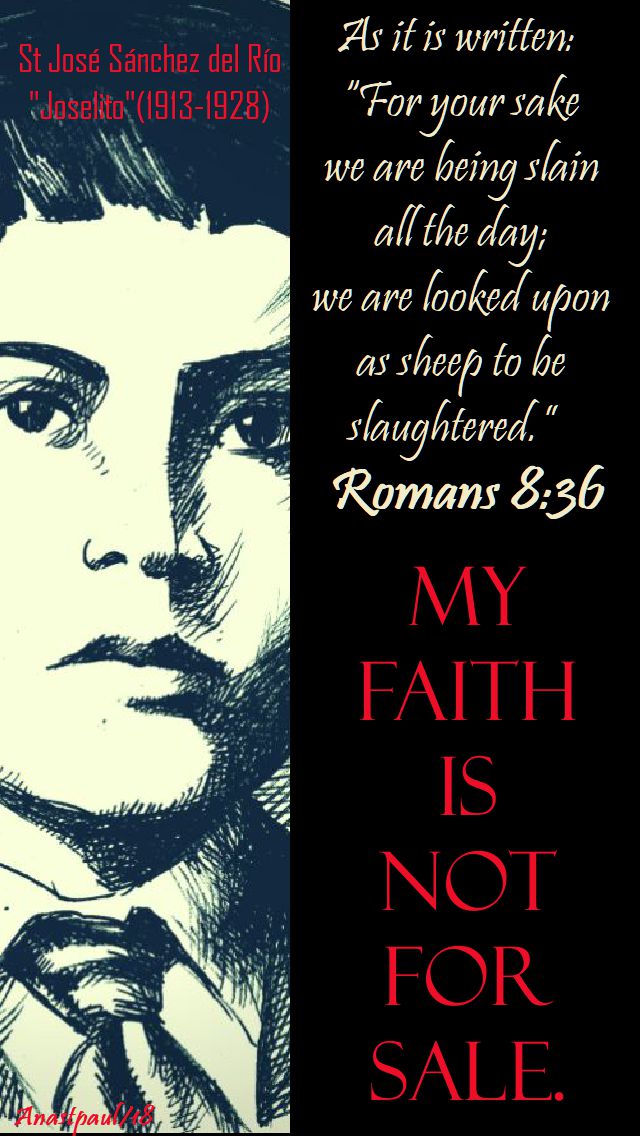 my faith is not for sale - joselito - 10 feb 2018