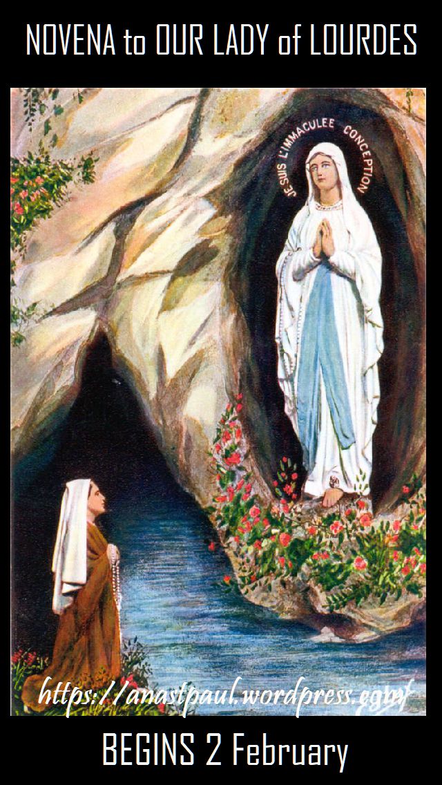 novena to our lady of lourdes - 1 feb 2018 - announcement